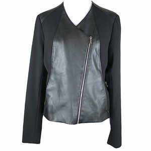 Calvin Klein Faux Leather Moto Jacket